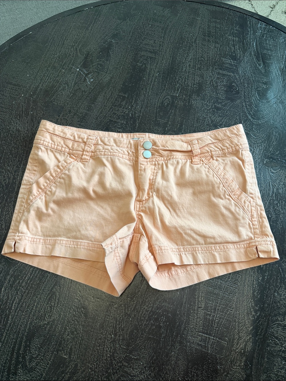 BKE Peach Cotton Low-Rise Jean Shorts